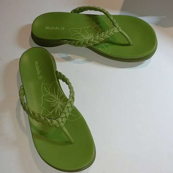 MICHELLE D LEATHER SANDALS - Picture 2 of 8